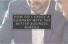 how do i check a company with the better business bureau